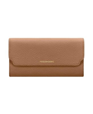 Long Leather Flap Wallet