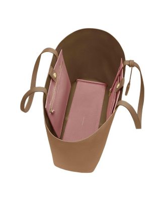 Large Leather Snap Soft Tote