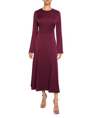 Long Sleeve Fit and Flare Midi Dress