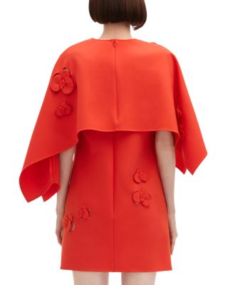 3D Orchid Trim Drape Dress