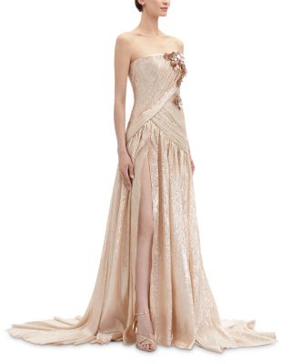 Oscar de la Renta Strapless Orchid Trim Gown | Bloomingdale's NEW & NOW  Women's New Arrivals Clothing