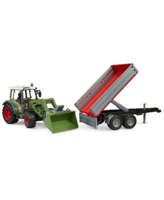  1/16 Fendt Vario MFD Tractor with Front Loader and Tipping Trailer - Ages 5-7