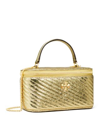Kira Diamond Quilted Leather Vanity Bag