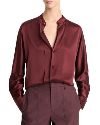 Vince - Detachable Collar Silk Shirt