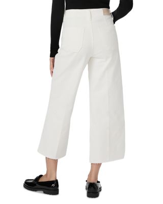 Petites Anessa High Rise Wide Leg Jeans in Tonal Ecru
