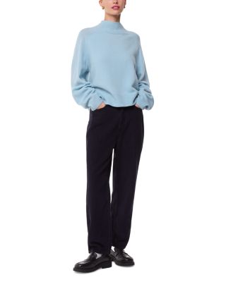 Wool Funnel Neck Knit Sweater