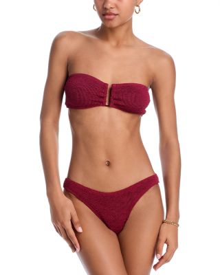 bond-eye - Tie Back Blake Crinkle Bandeau Bikini Top