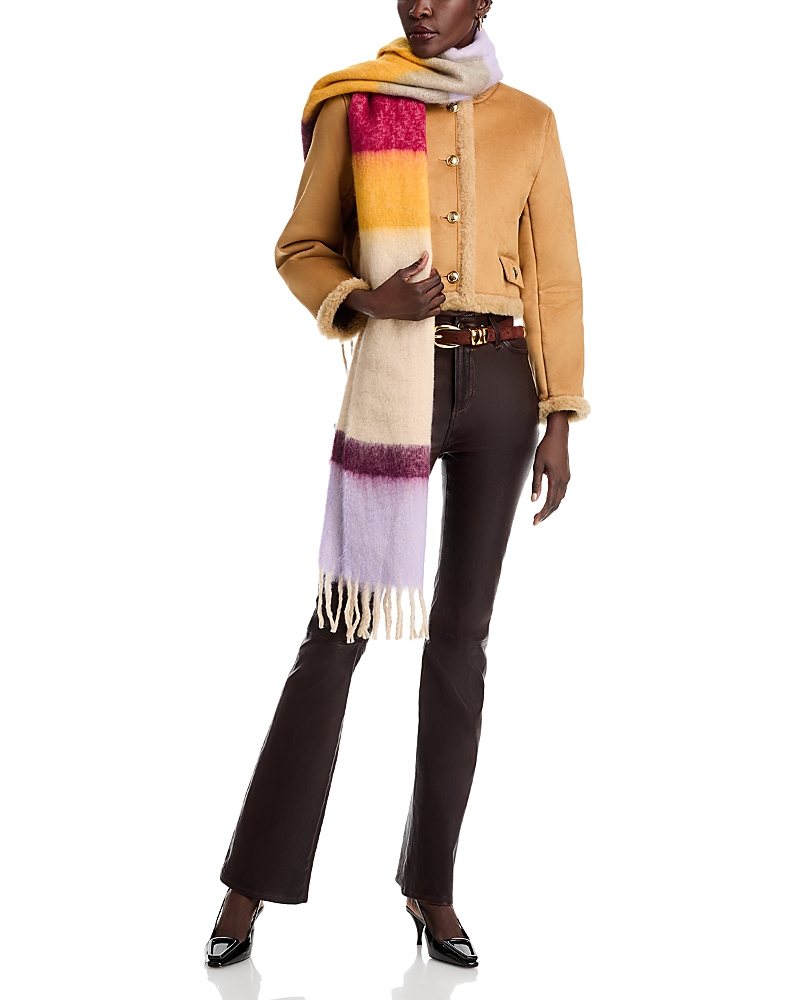 AQUA LULLA COLOR BLOCK STRIPE SCARF