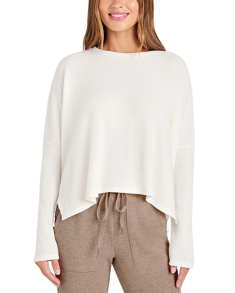 Splendid London Long Sleeve Lounge Top In Snow