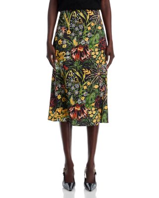 Satin Fishtail Midi Skirt