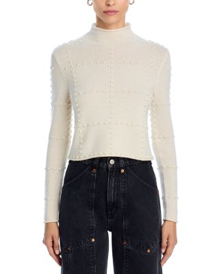 Popcorn Mock Neck Sweater