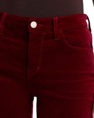 Stevie Velvet High Rise Straight Jeans in Dark Syrah