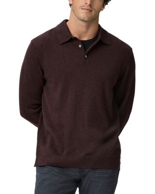 PAIGE - Finsbury Mercerized Merino Wool & Cotton Regular Fit Sweater Polo Shirt