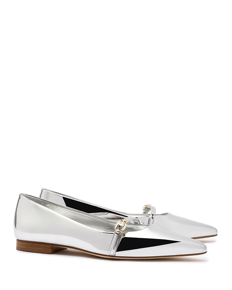 Larroude Blair Ballet Flats In Silver