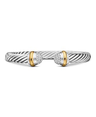 David Yurman - Cable Classics Bracelet with Diamonds and Gold