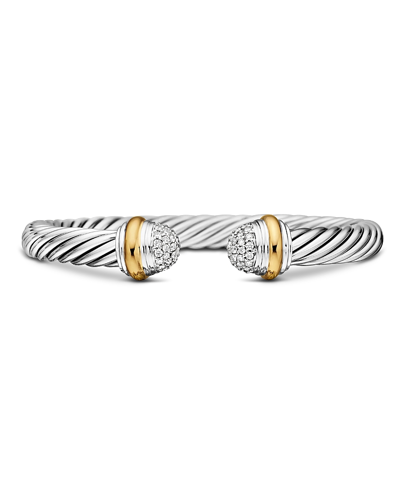 David Yurman Cable Classics Bracelet with Diamonds and Gold
