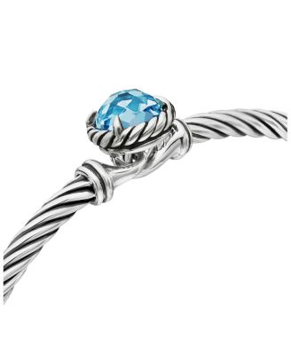 Petite Ch&acirc;telaine &reg; Bracelet in Sterling Silver with Blue Topaz, 3mm