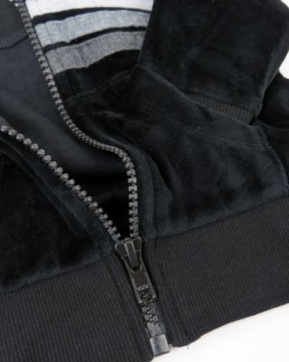 Unisex Cozy Velour Zip Front Hoodie & Sweatpants Set - Baby