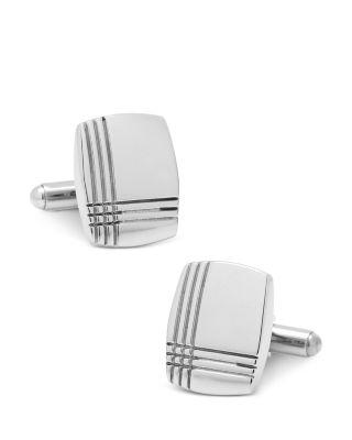Tartan Plaid Stainless Steel Cufflinks