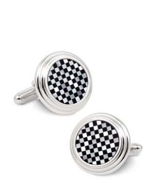 Onyx & Mother of Pearl Checker Stud Set