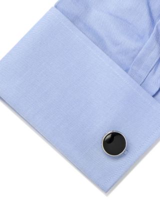 Onyx I Love You Stainless Steel Cufflinks