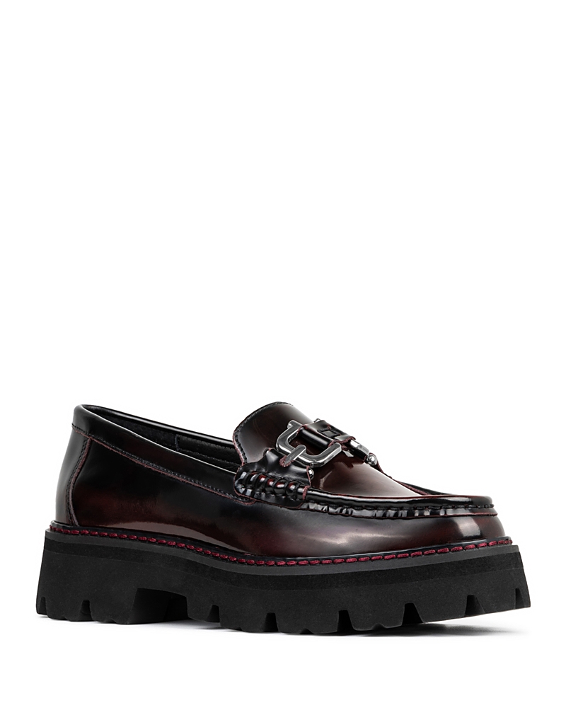 Donald Pliner Marvel Platform Bit Loafer In Bordeaux