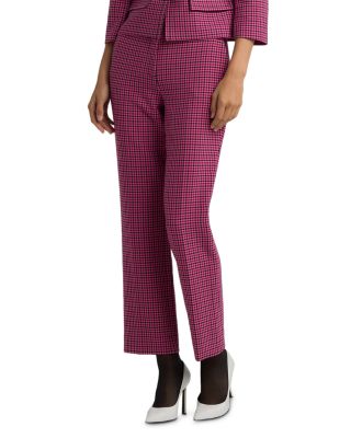 St. John - Stretch Mini Plaid Pants