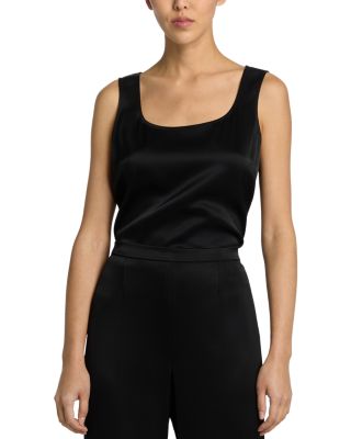 St. John - Satin Scoop Neck Tank