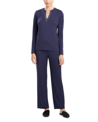 Natori - Feathers Essentials Long Sleeve Pajama Pants Set