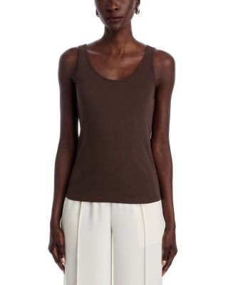 Stretch Silk Jersey Scoop Neck Tank