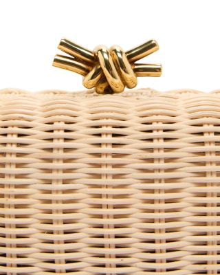 Knot Chain Wicker Box Clutch