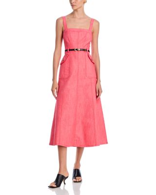 Cinq à Sept - Malani Square Neck Belted Midi Dress