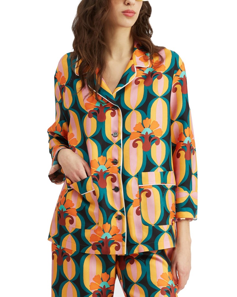 La DoubleJ Pajama Shirt in Arcturus Blue Petrol