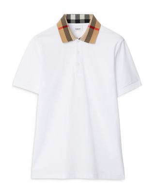 Cody Cotton Piqu&eacute; Check Collar Slim Fit Polo Shirt