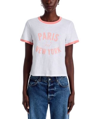 Paris New York Ringer Tee