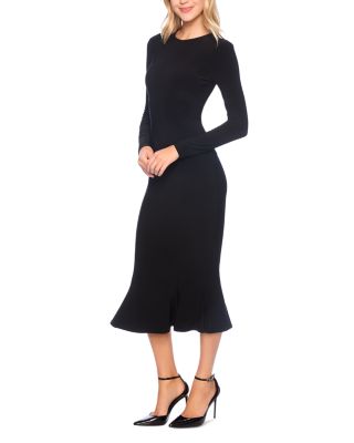 Long Sleeve Trumpet Midi Dress