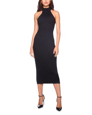Mock Neck Midi Dress
