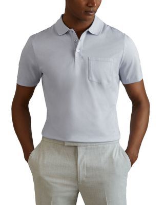 REISS - Austin Mercerized Cotton Slim Fit Pocket Polo Shirt