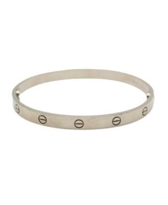 Pre-Owned Cartier Love 18K 18 Karat White Gold Bracelet