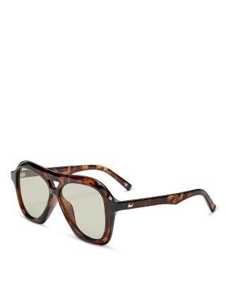 Le Specs Drizzle Geometric Sunglasses, 56mm