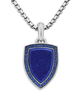 Shield Amulet with Lapis Lazuli and Pav&eacute; Sapphires