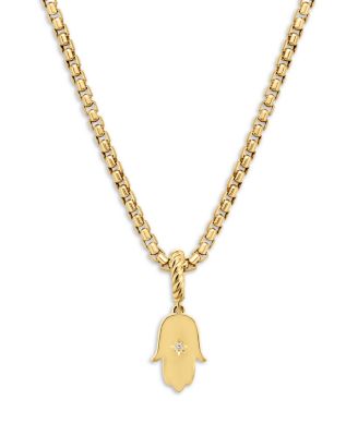 Hamsa Amulet with Diamonds in 18K Gold