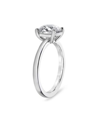 Certified Lab Grown Round Diamond Engagement Ring in 18K White Gold, 5.0 tcw