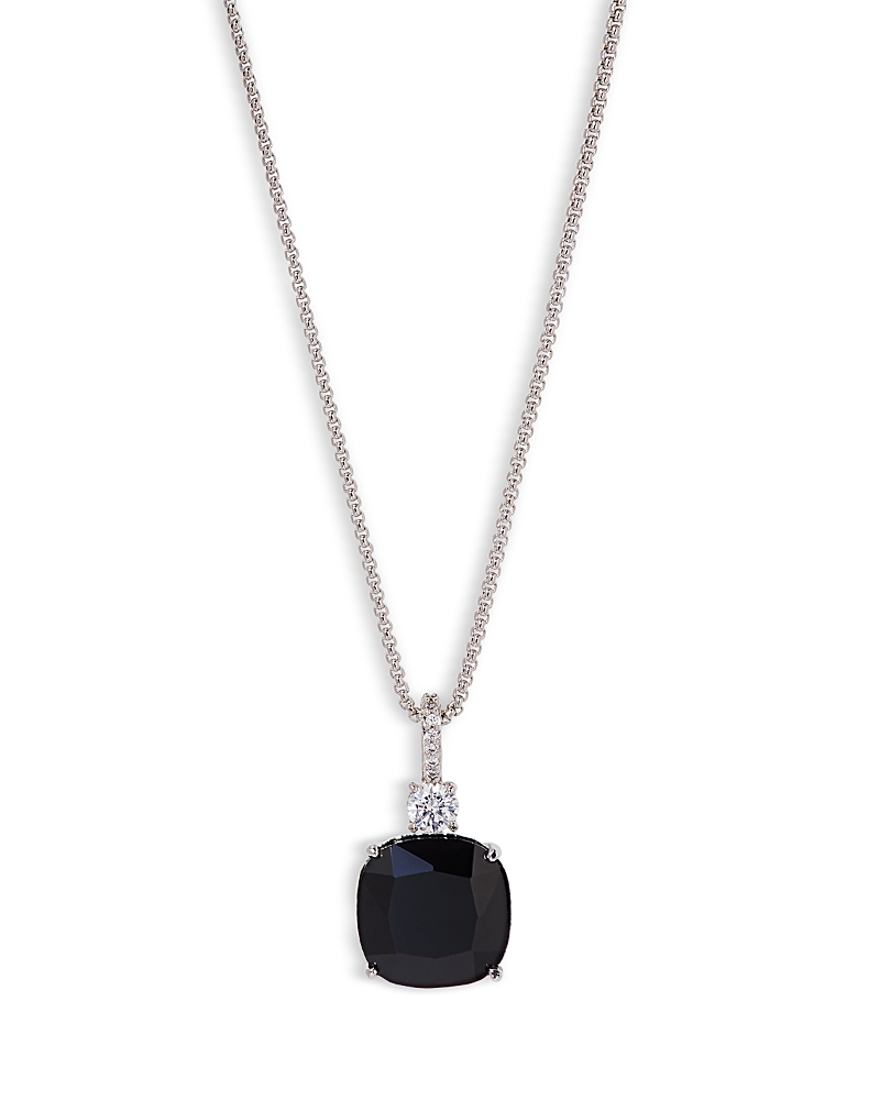 NADRI MACARON CUBIC ZIRCONIA CLEAR & COLOR CUSHION PENDANT NECKLACE, 16-18