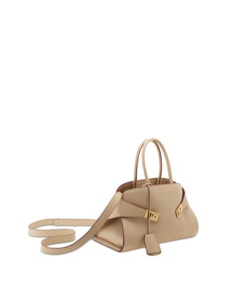 Small Hug Leather Top Handle Bag