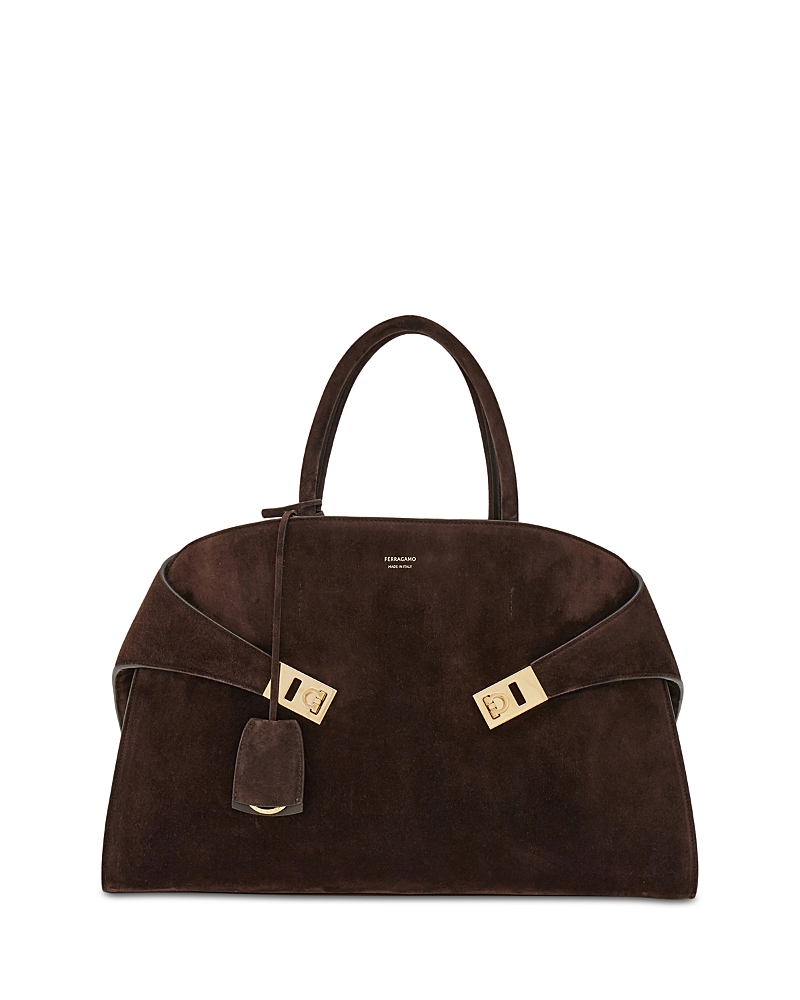 Ferragamo Medium Suede Hug Handbag