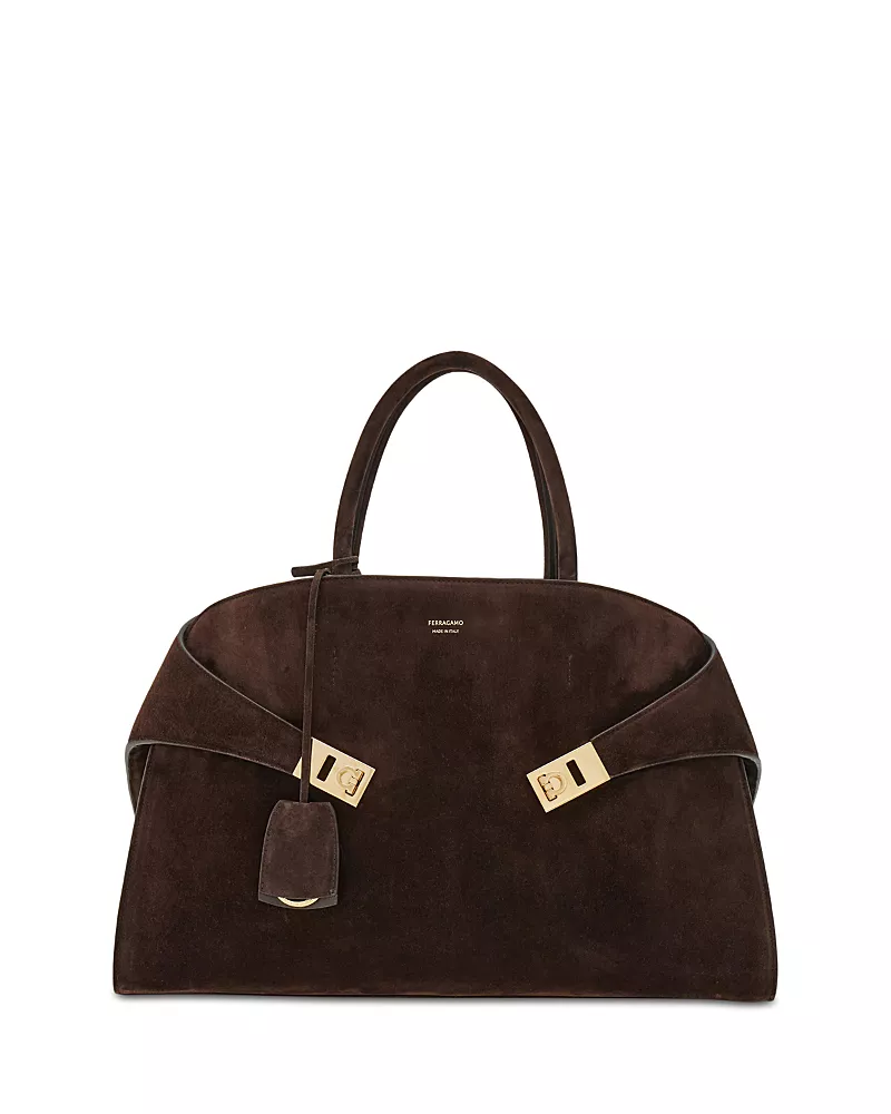 Ferragamo Medium Suede Hug Handbag