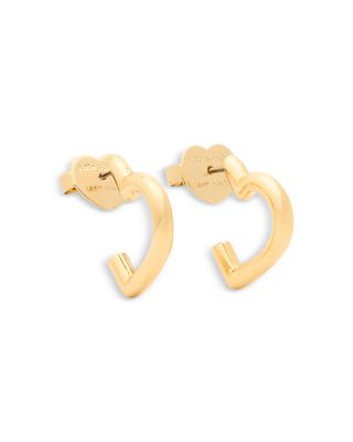 kate spade new york Heart You Gold Tone Huggie Hoop Earrings