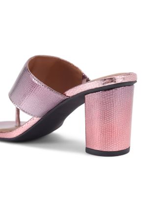 Women's Chelsea T Bar Block Heel Sandals