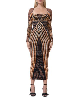 Maggie Ruched Square Neck Dress  